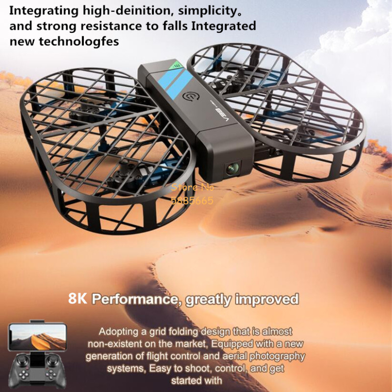 Câmera HD 8K 360 °   Proteção  - Drone Video Production avaliação e preço