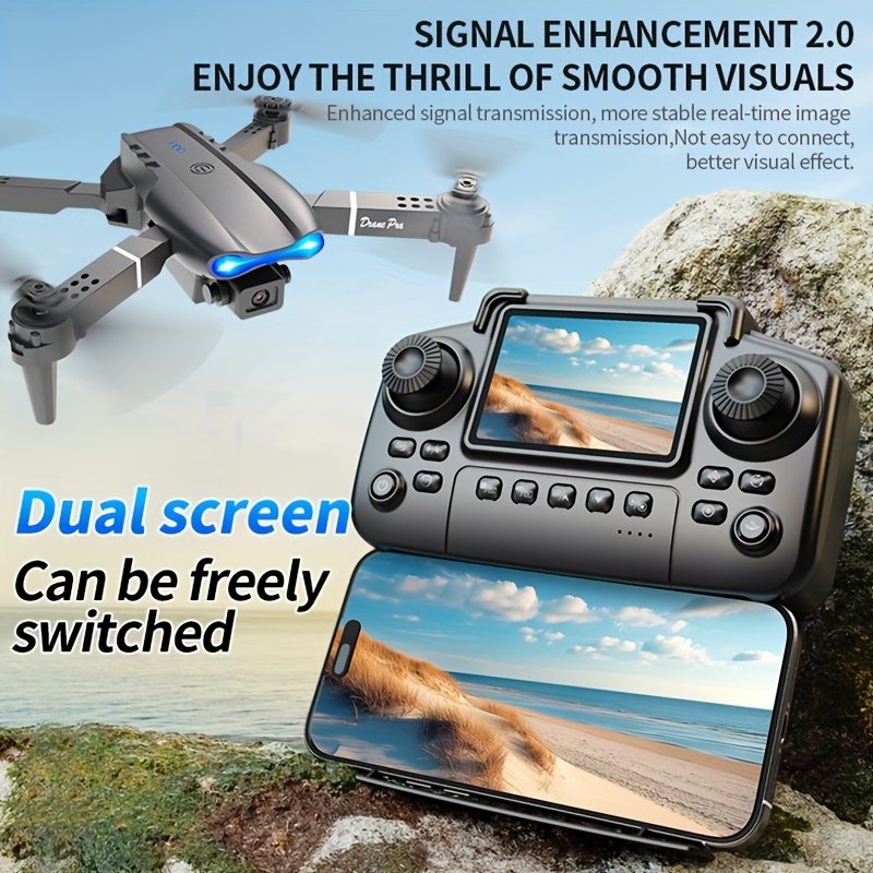 Drone dobrável E99 PRO MAX com - Drone Lidar avaliação e preço